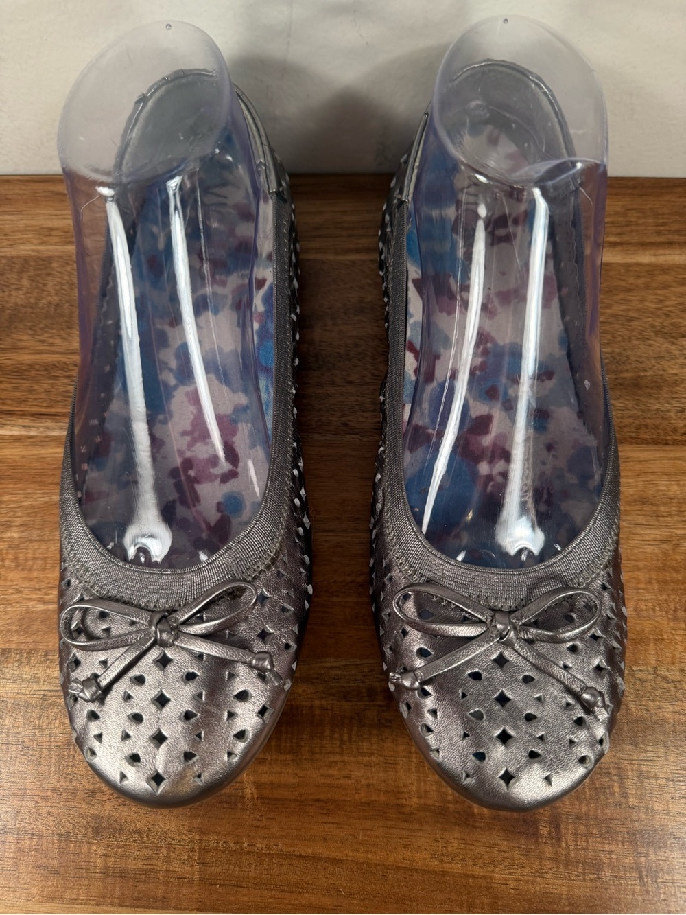 Vionic Spark Surin Ballet Flats Metallic Silver Size 8